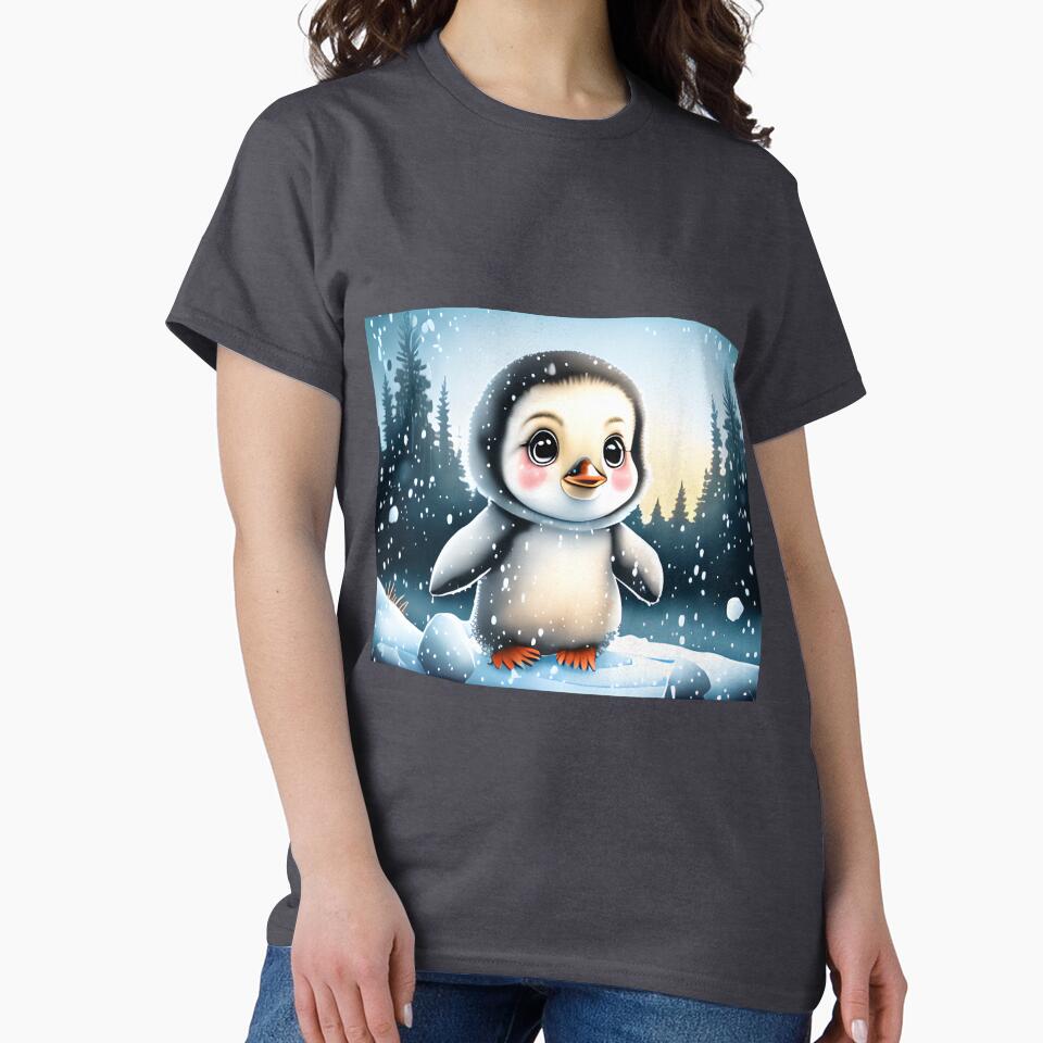 beautiful penguin in a winter landscape by Blue-Fall
