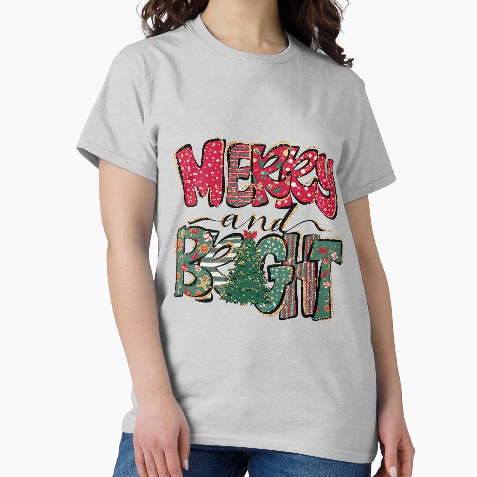 Merry and Bright Christmas doodle by Smix Pixels