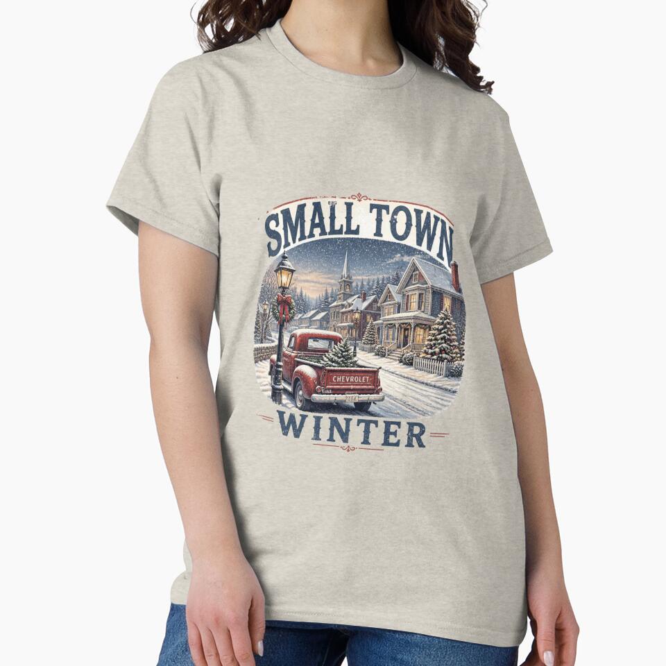 Small Town Winter Vintage by redblink store