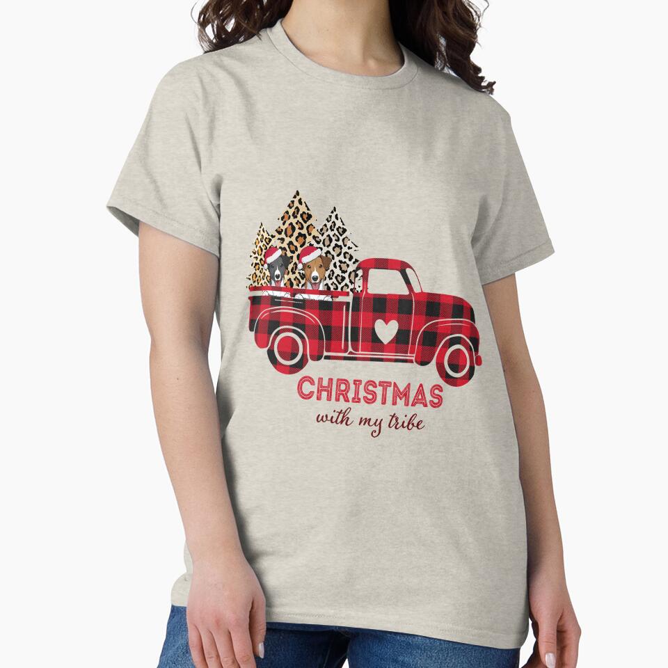 Red Truck Plaid Merry Christmas Bumper by Meggie179