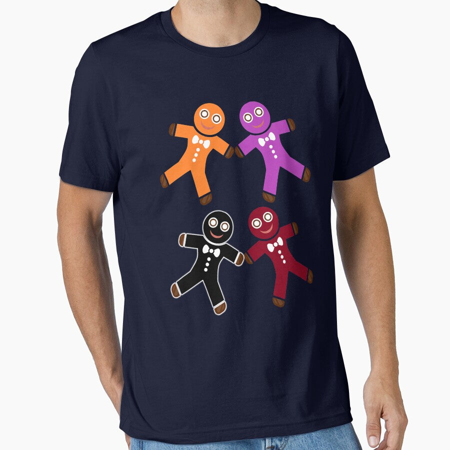 Gingerbread man cute funny dancing by Moltotal