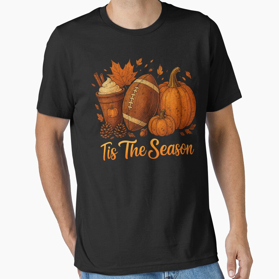 Pumpkin Spice Football Autumn by FreshVibe Prints
