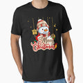 Merry Christmas saying cute snowman cartoon by RRRcz