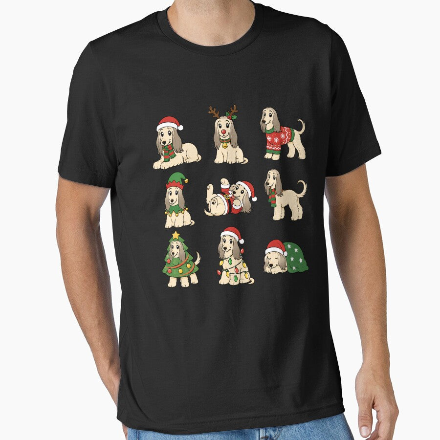 Funny Afghan Hound Dog Christmas Holiday Xmas Mom Dad by rafaeltto
