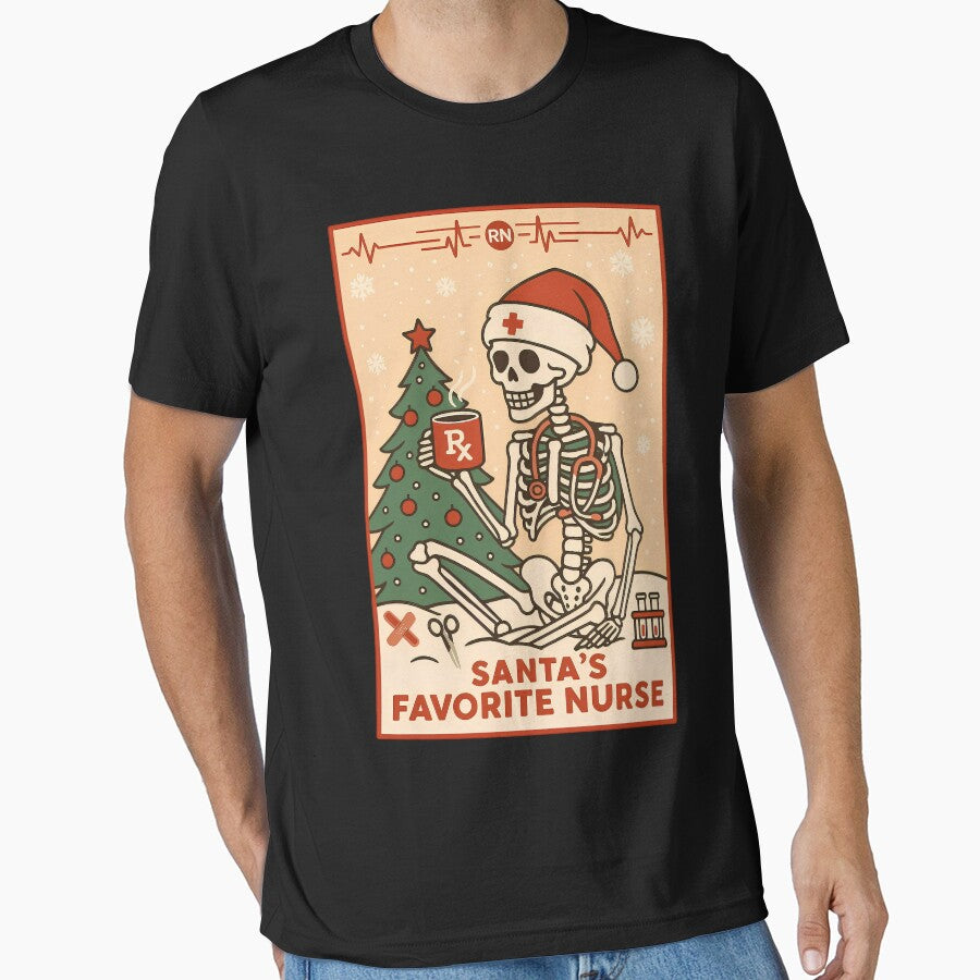 Retro Santas Merry Vintage Favorite Classic Christmas Nurse by Olincristie