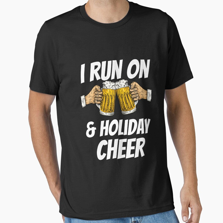 I run on beer and holiday cheer, Funny christmas gift by KOOL Studio