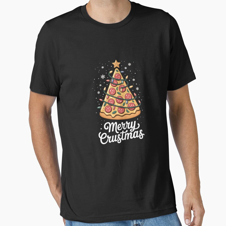Womens Merry Crustmas Pizza Christmas Tree Xmas Pajamas Kids by MathisBellanger