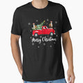 Santa Riding Christmas Tree Truck Whippet Dog Christmas by saldcharig