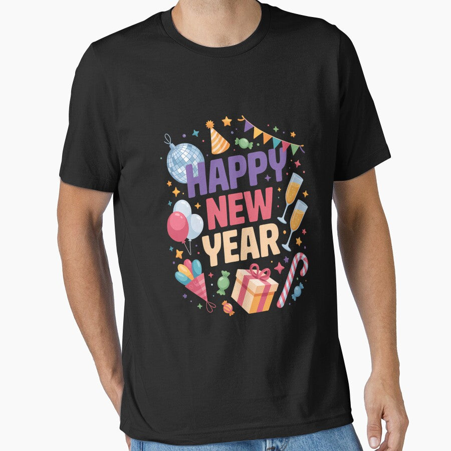 Happy New Year Party Celebration Fun Festive New Year by ValerieRodrigue