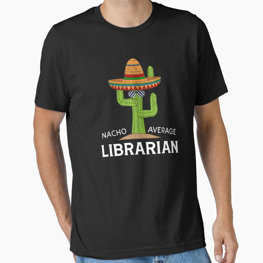 Fun Funny librarian Humor Gifts, Funny Cactus illustration distressed Design Meme Saying librarian Dad Husband Christmas Fathers Day Gift by xlnv