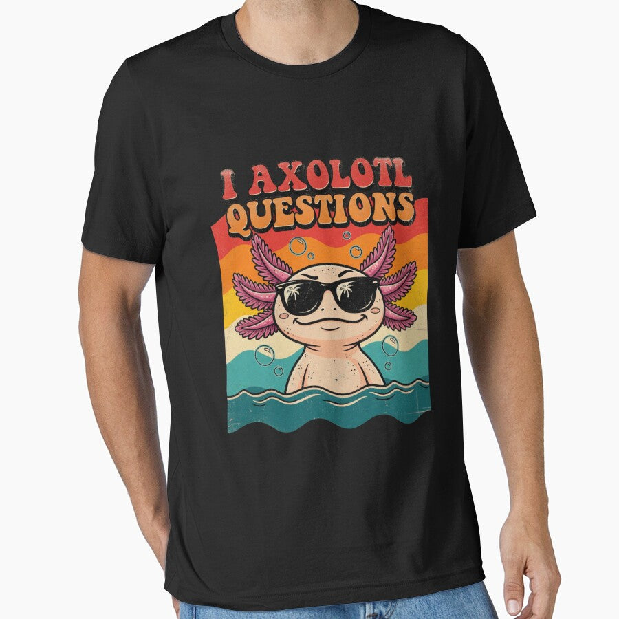 I Axolotl Questions Adults Youth Kids Retro Vintage by CF_VintageDesign