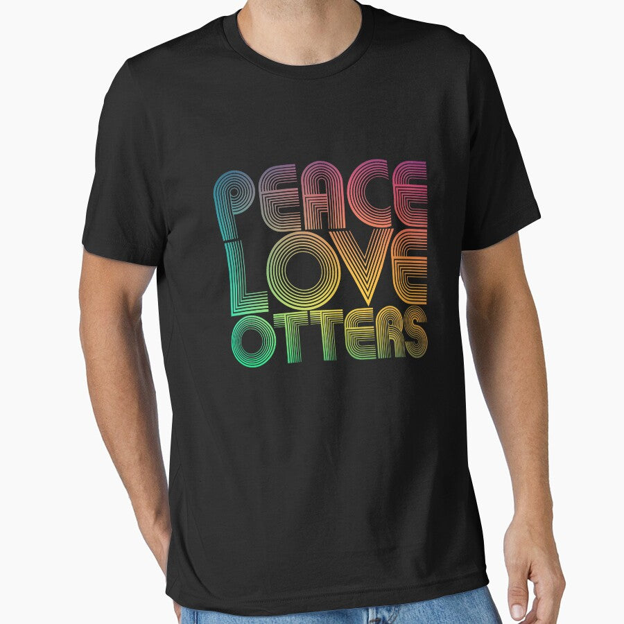 Peace Love Otters River Otter Sea Otter Rainbow Otter Gear by DynamicDesign