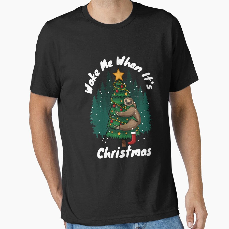 Lazy Sloth Xmas Tree - Wake Me When It's Christmas by jonrdesign