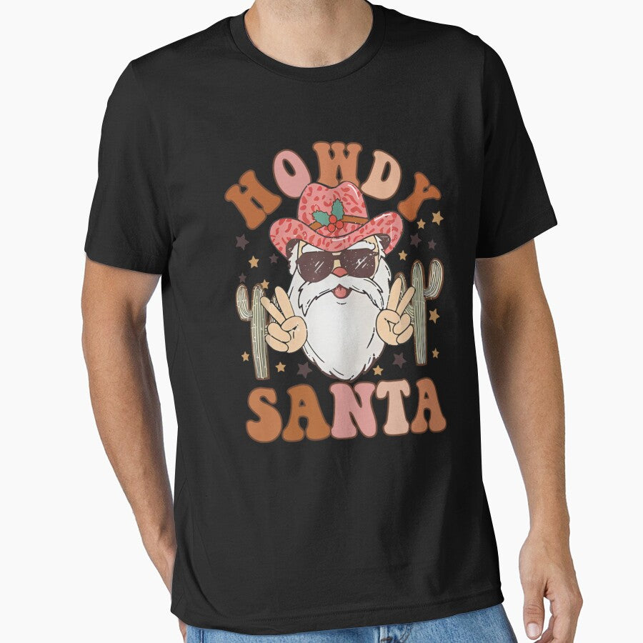 Christmas Cowboy Howdy Santa Western Classic Cowgirl Retro by hatwarhamteri