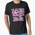 Pink Typography Snowy Christmas Book Reading for Bookish by jteart