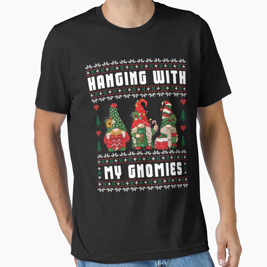 Hanging With My Gnomies Funny Gnome Ugly Christmas Sweater by MintedFresh