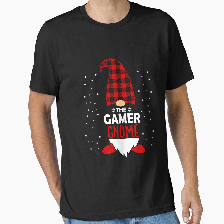 Christmas Gamer Gnome Red Plaid Gift by Ibu83