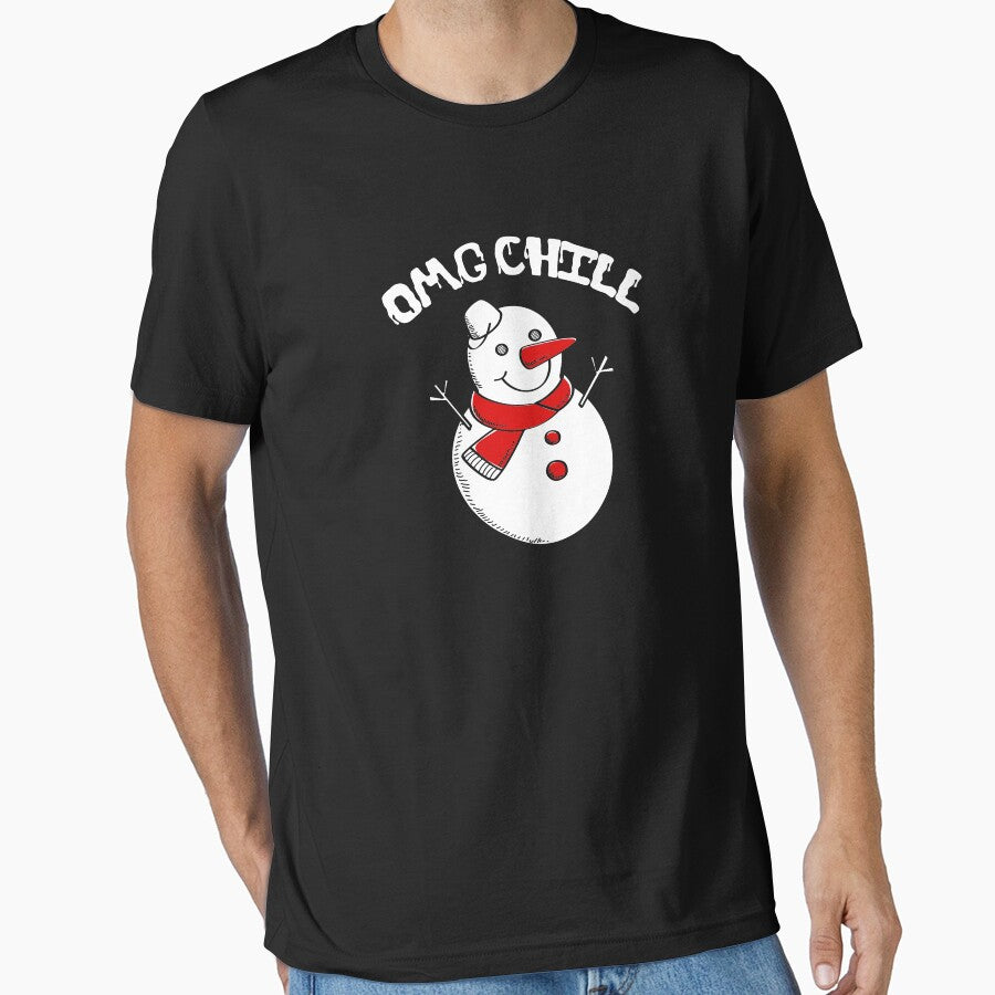 OMG Chill Awesome Christmas Snowman Funny Pun by perfectpresents