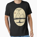 Funny Kayak Let's Get Wet Vintage Kayaking Lake River Mountain by merchzy