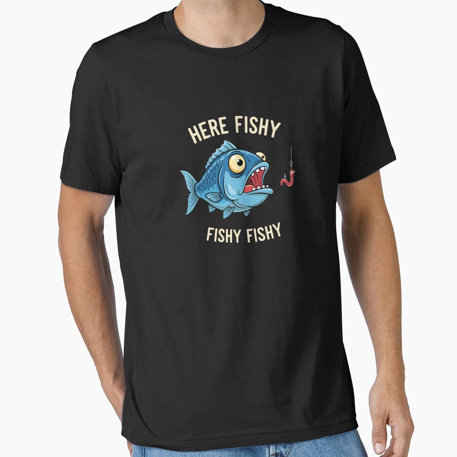 Here Fishy Fishy Fishy Fishy Funny Fishing Angler by PopStars1993