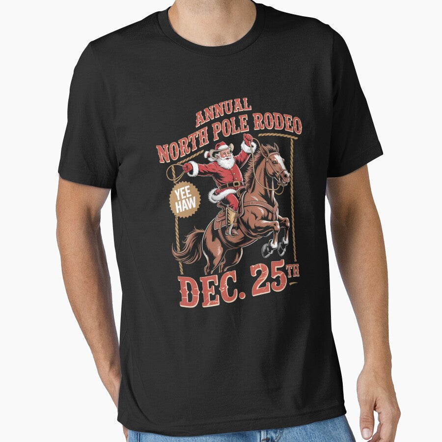 Annual North Pole Rodeo Santa Western Cowboy Christmas by NewIdeasSArt