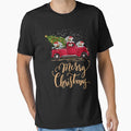 Opossum Driving Christmas Tree Red Truck Opossum Christmas by tedroyegelsd