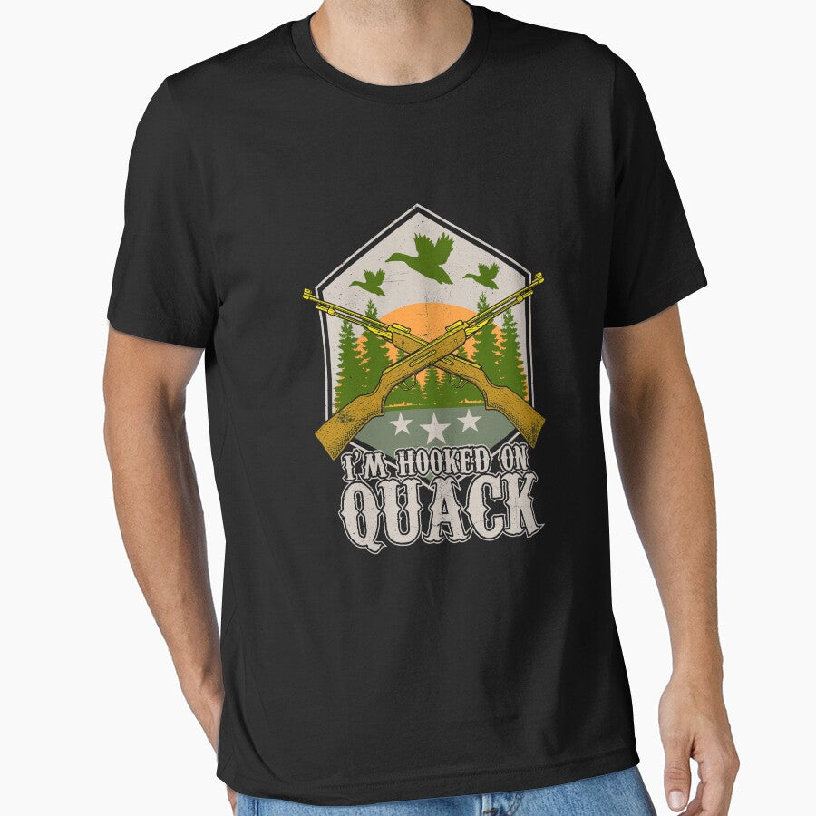 I'm Hooked On Quack Duckaholic Funny Duck Season Duck Hunter Gear by DynamicDesign