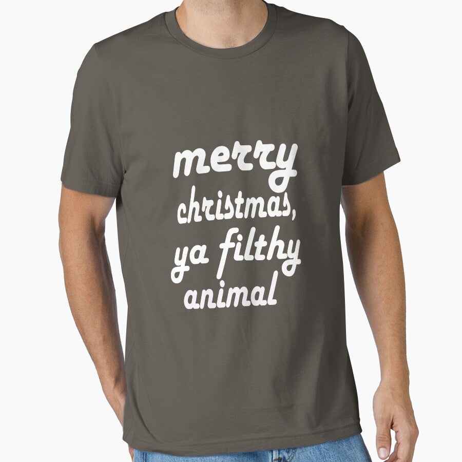 Christmas T-shirt - Merry Christmas Ya Filthy Animal by DreamBigStore
