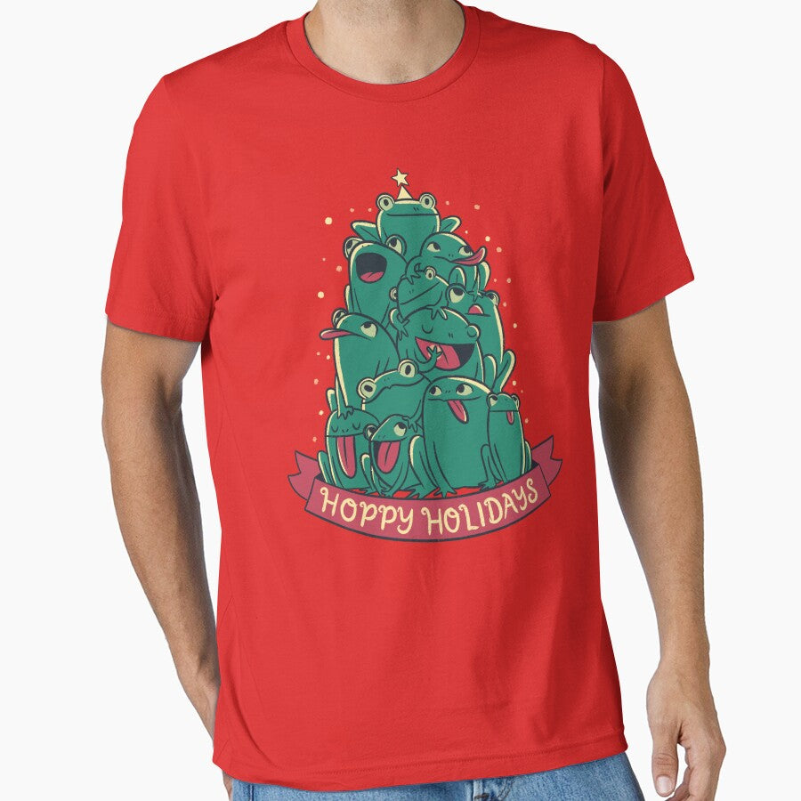 Hoppy Holidays - Funny Frog Christmas Tree by abowersock
