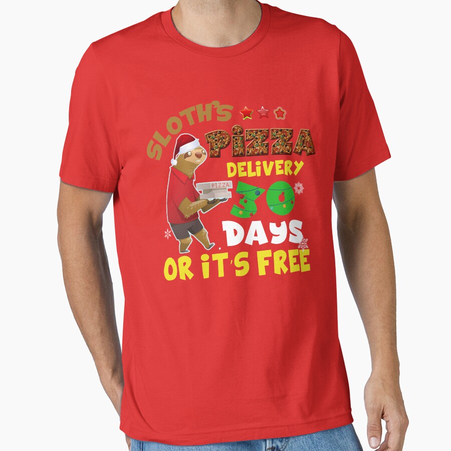 Sloth Pizza Delivery Christmas Shirt, Sloth Lover Shirt, Funny Christmas Shirt, Christmas Party Shirt by Nrlifecreations