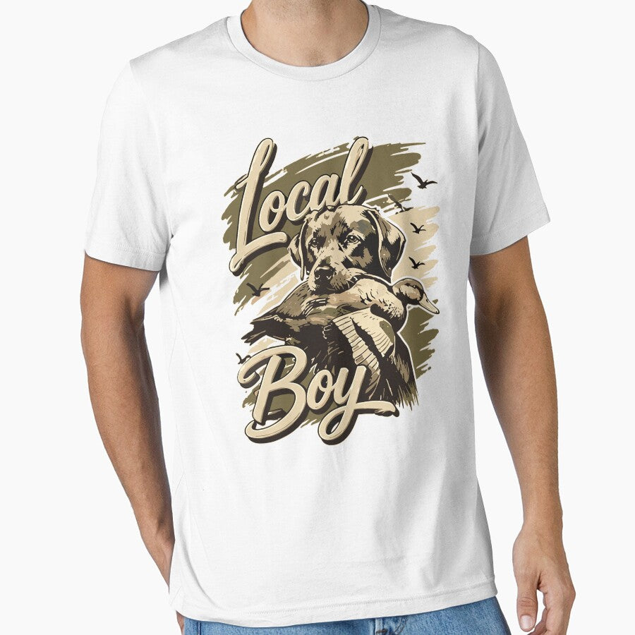 Local Boy Hunting Dog Vintage Outdoors Rustic Retriever Duck by Mind-Drift