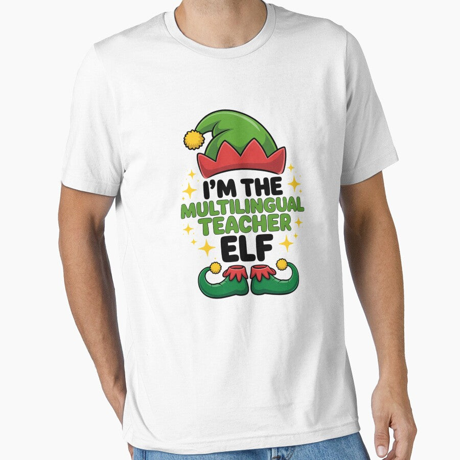 Multilingual Teacher Elf Family Holiday Matching Christmas by angolinnArt