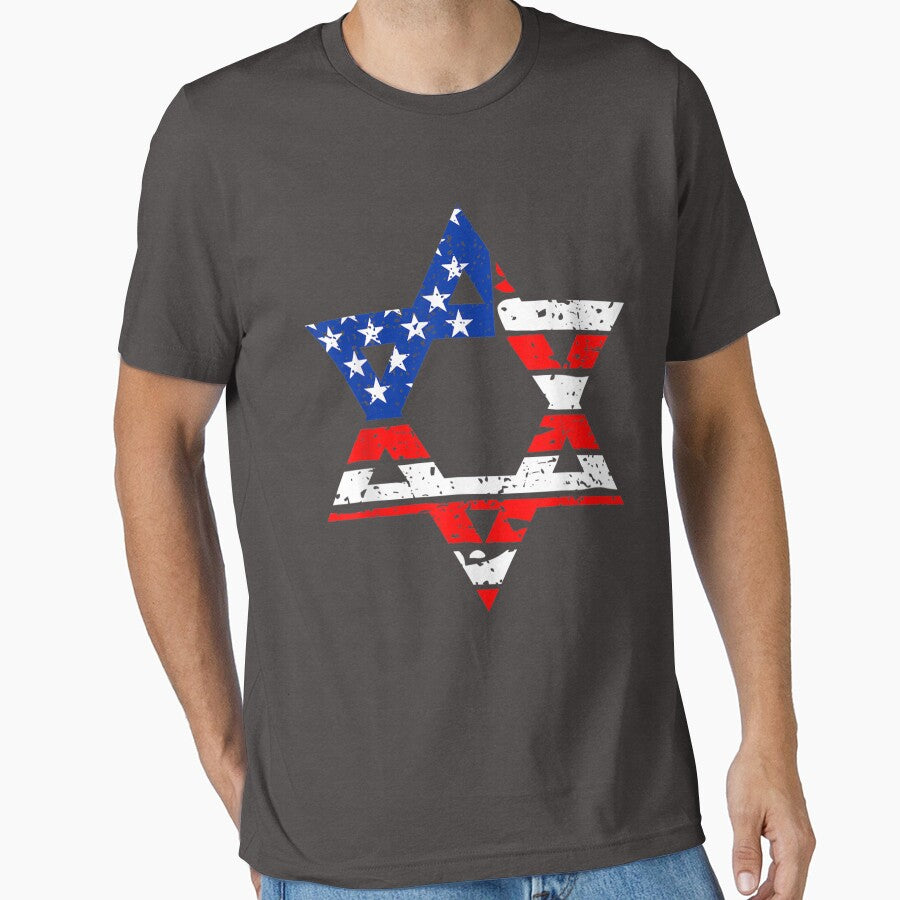 Hanukah American Flag Star Of David - Jewish Chanukah by studiorabit