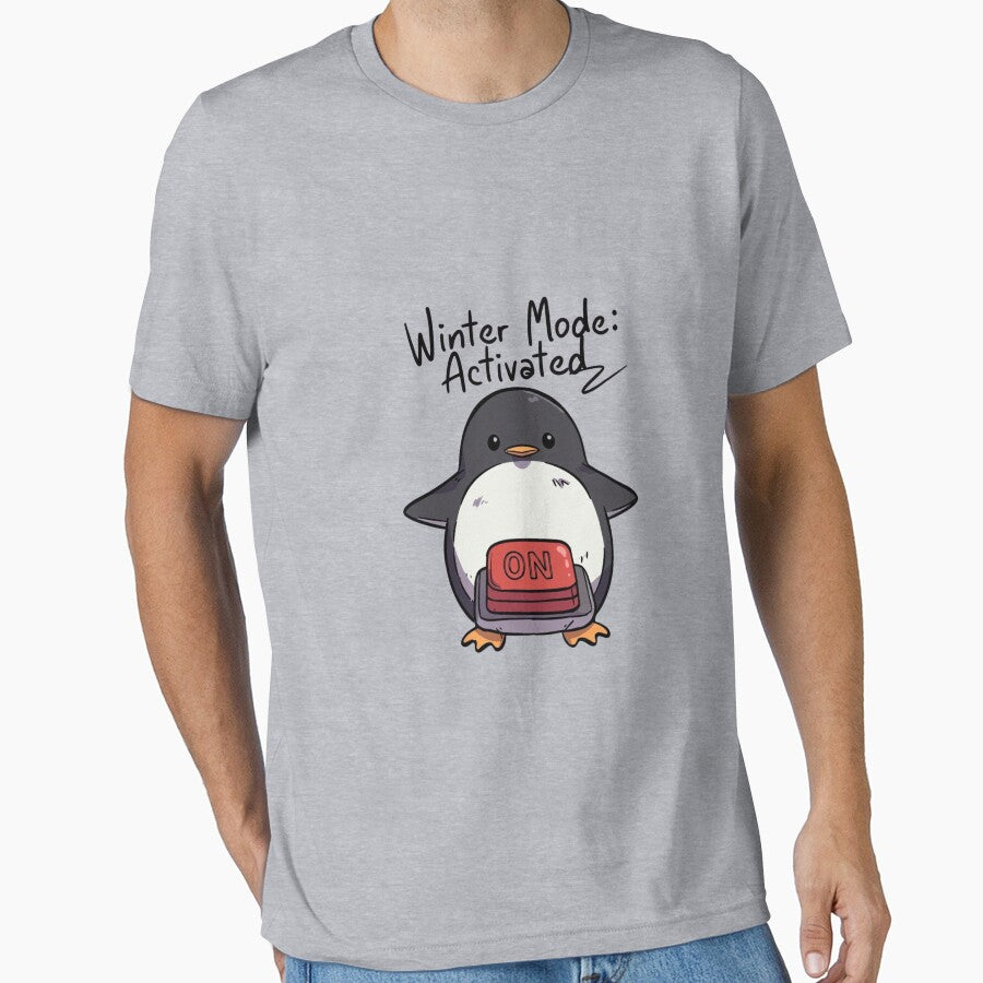 Winter Mode Activated – Cute Penguin Holiday Shirt by EcoArtTees