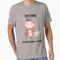 Im fine,everything is fine,Christmas lights Funny christmas Lights, Axolotl by GulQari