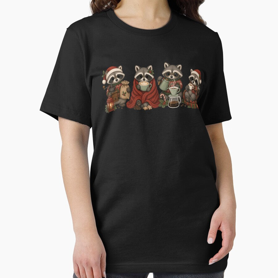 Cozy Winter Christmas Raccoon Coffee Lover Barista Comfort Colors For Men by AndyMcGuire