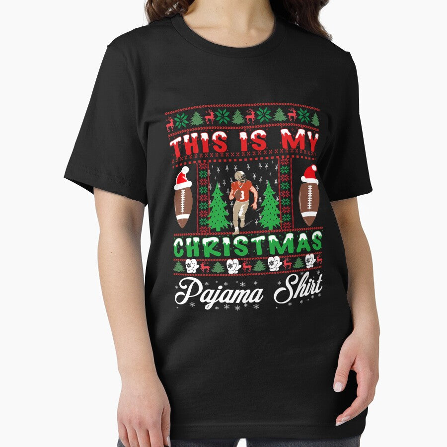 Christmas Football Ball Santa Hat Funny Sport Xmas christmas american football by ilias13