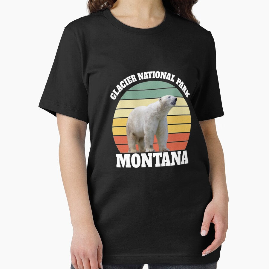 Glacier National Park Polar Bear Animal Tshirt by NileTeez