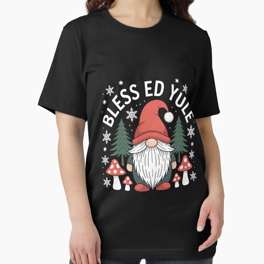 Winter Solstice Blessed Yule Pagan Holiday Gnome Mushroom by WalshDrawnLaugh