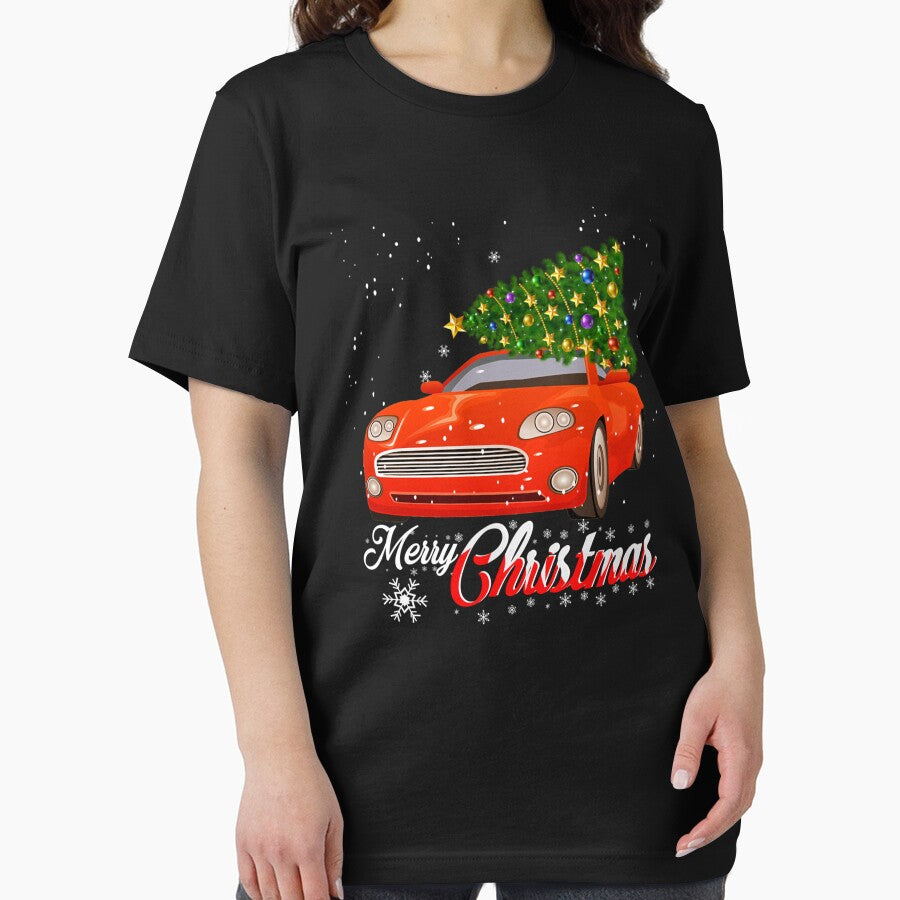 Red Truck Merry Christmas Tree Vintage Red Pickup Truck by smithrnguurur