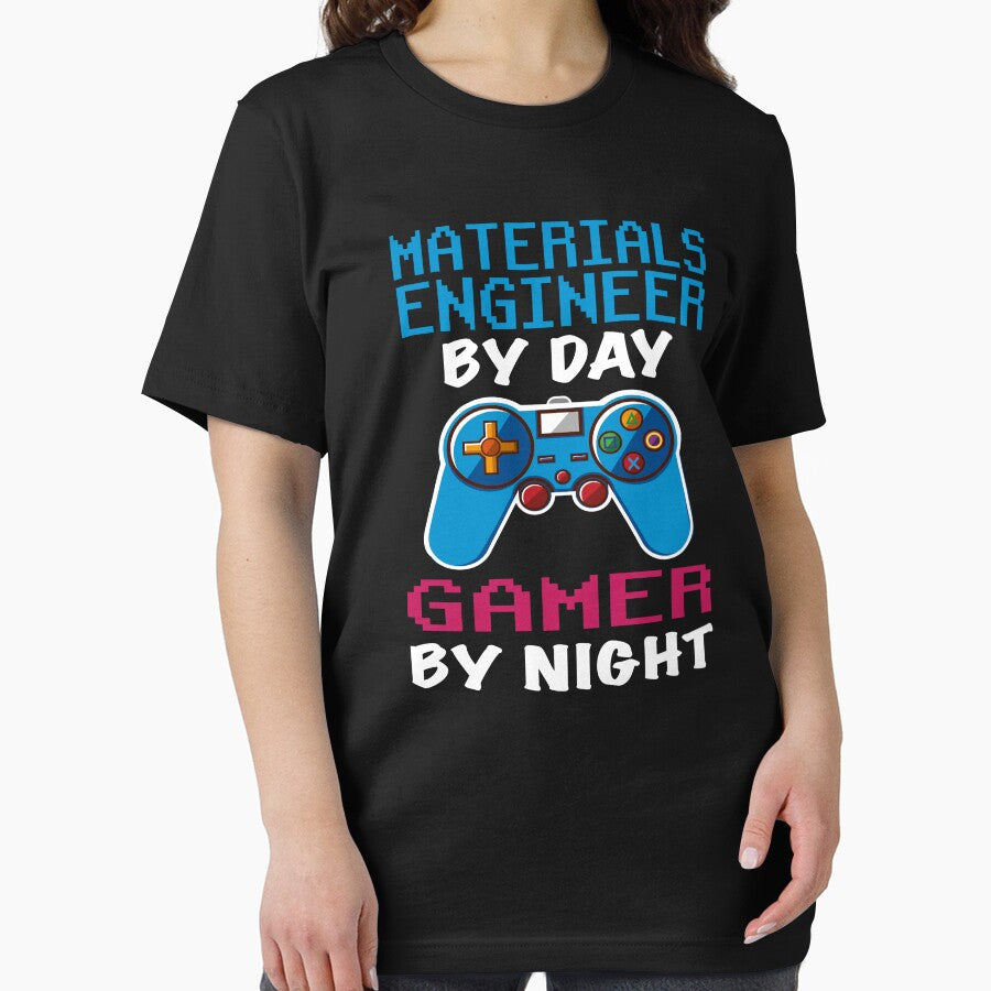 Materials engineer Gift shirt, Materials engineer Dad Husband Boyfriend Gift, Funny Materials engineer by day Gamer By night christmas Birthday Gift Idea by xlnv