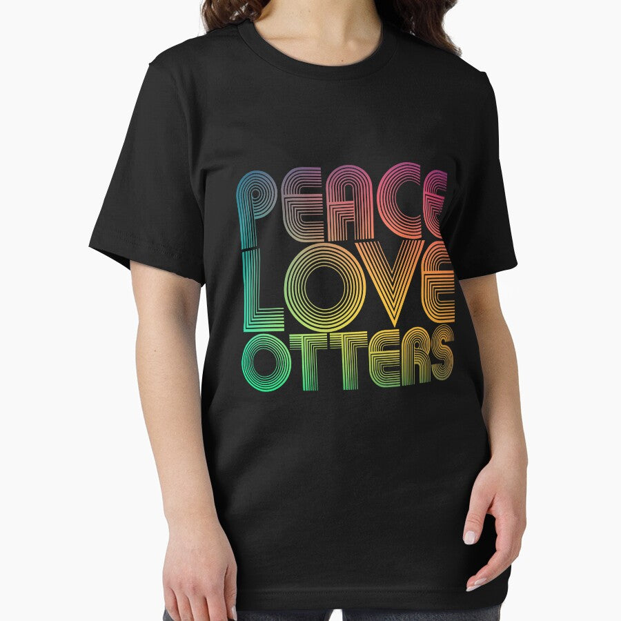 Peace Love Otters River Otter Sea Otter Rainbow Otter Gear by DynamicDesign