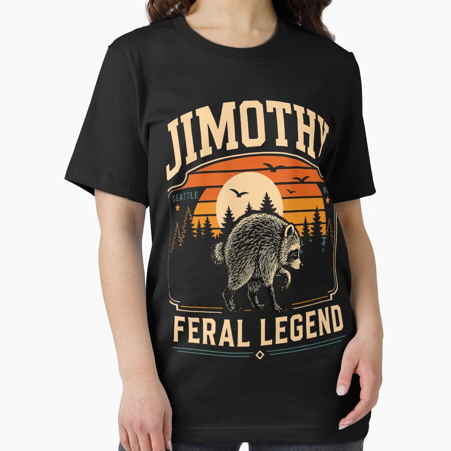Retro Jimothy Raccoon Funny Seattle Feral Meme by ChaosColorCo