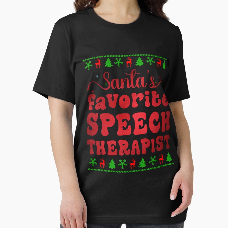 Santa's Favorite Speech Therapist Funny Christmas Family Matching by Be Cool (5.0) ⭐⭐⭐⭐⭐