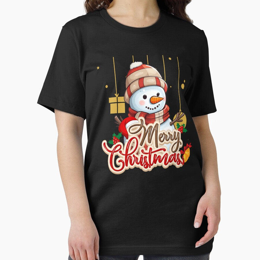 Merry Christmas saying cute snowman cartoon by RRRcz