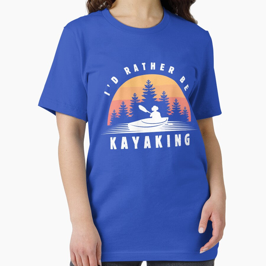I'd Rather Be Kayaking t-shirt gift for Kayak lover by artigraph