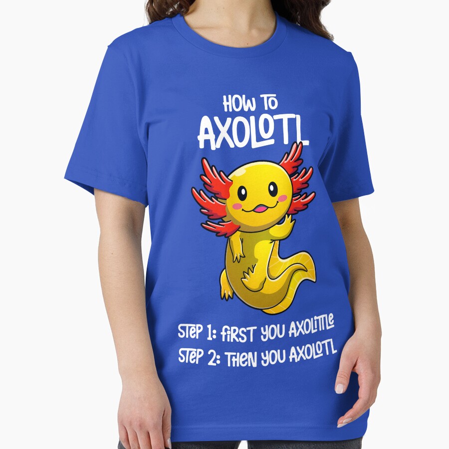 Axolotl – How to axolotl - cute waving axolotl design (on dark colors) by messy-nessie