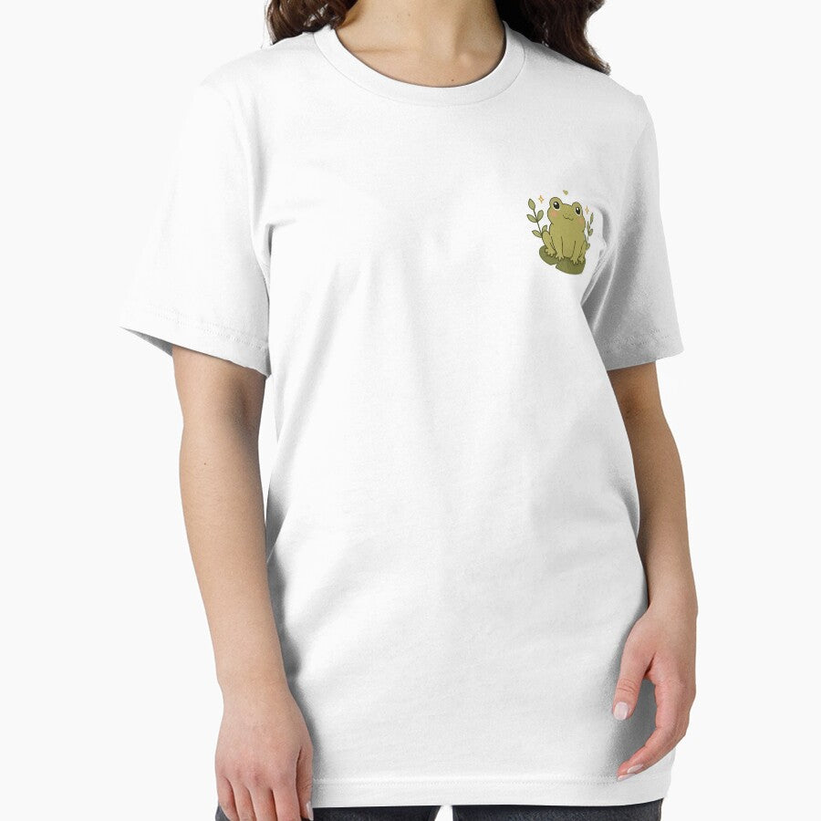 Mini Cute Frog Sitting on Lily Pad – Kawaii Frog Minimal Aesthetic Design by Lilypad Shop