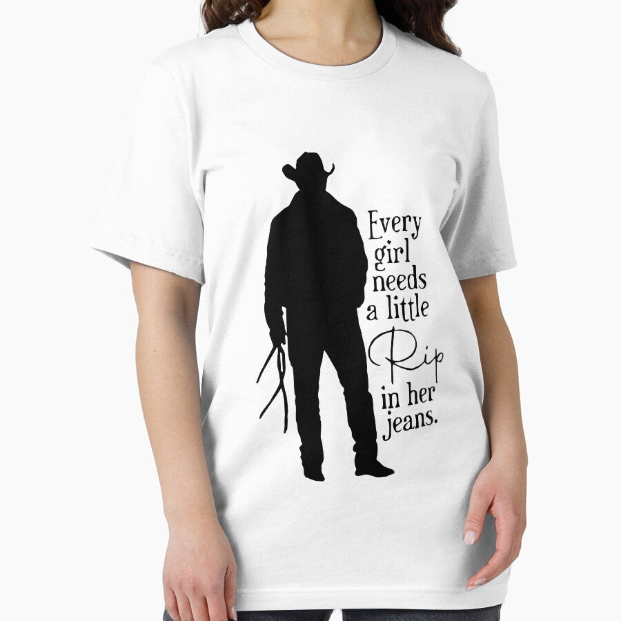 Every Girl Needs A Little Rip In Her Jeans Sweatshirt And T-Shirt, Trendy Movie Season 5 Shirt, Gift For RIP Lovers Shirt, Gift For Girls by ppleroth