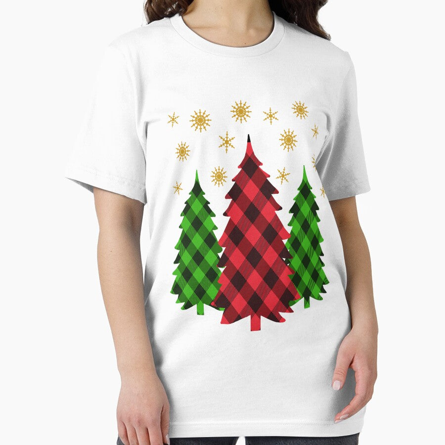 Buffalo Plaid Christmas Trees Country Western Christmas Holiday Art by Bad Kitty Designz
